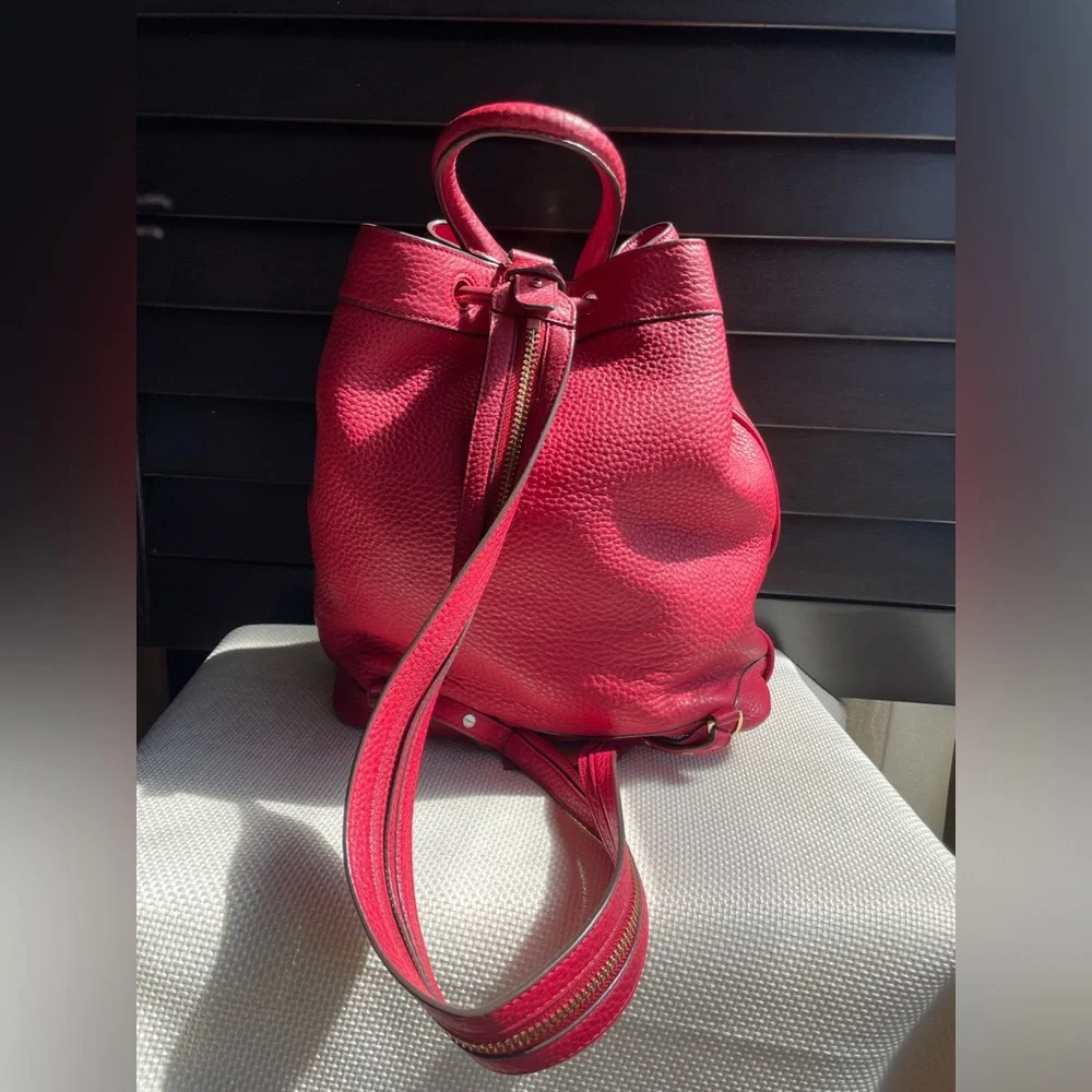 Tory Burch Red Leather convertible Backpack